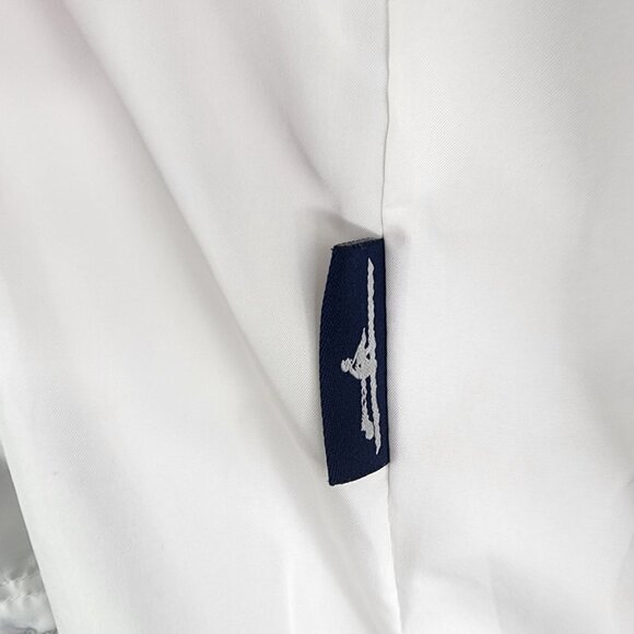 Mens White Charles River Apparel Hooded Pullover Jacket 1/2 Zip Windbreaker L - Picture 8 of 12